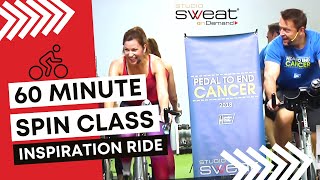 60Minute Spin® Class Free Inspirational Indoor Cycling Workout Pedal to End Cancer Ride [upl. by Benedicto93]