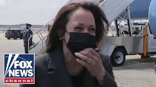 The Five rips Kamala Harris awkward laughing during border question [upl. by Adoh984]