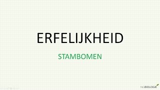 Erfelijkheid  stambomen [upl. by Herzberg]