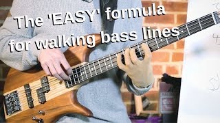 The SIMPLEST walking bass line formula  EXACTLY where to start [upl. by Atekin176]