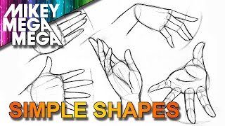 How To Draw HANDS  EASY SIMPLE BASIC SHAPES IN ANIME MANGA [upl. by Ameyn]