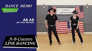 AB AB  Line Dance Demo amp Walk Through [upl. by Annaeel200]