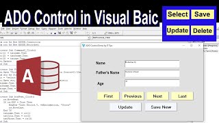 how to connect vb to database using ado control  visual basic tutorial [upl. by Nalac]