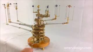 The Nine Planet Genesis Orrery with orbiting moons [upl. by Oknuj215]