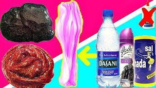 SLIME SIN PEGAMENTO Y SIN BORAX Ep 2  SLIME CON 1 INGREDIENTE  4 RECETAS DE SLIME [upl. by Yarw]