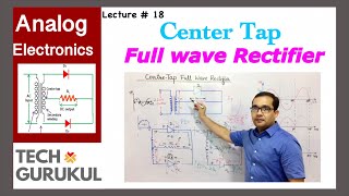 Center Tap Full Wave Rectifier  Analog Electronics  TECH GURUKUL By Dinesh Arya [upl. by Zrike]