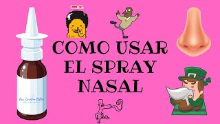 COMO USAR EL SPRAY NASAL [upl. by Assetniuq]