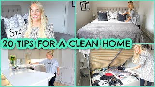 20 TIPS FOR A CLEAN HOME  HABITS FOR KEEPING A CLEAN HOUSE [upl. by Emmie]